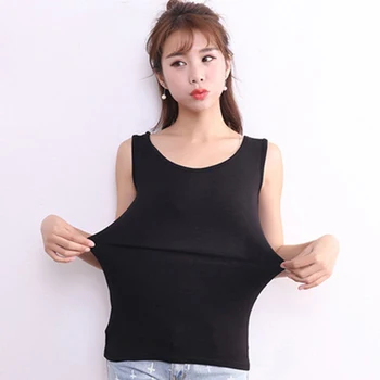 

Summer Plus Size 6XL Modal Women Tank Tops O-neck Candy Color Sleeveless Girl T-shirt Basic Tank Top Blusas