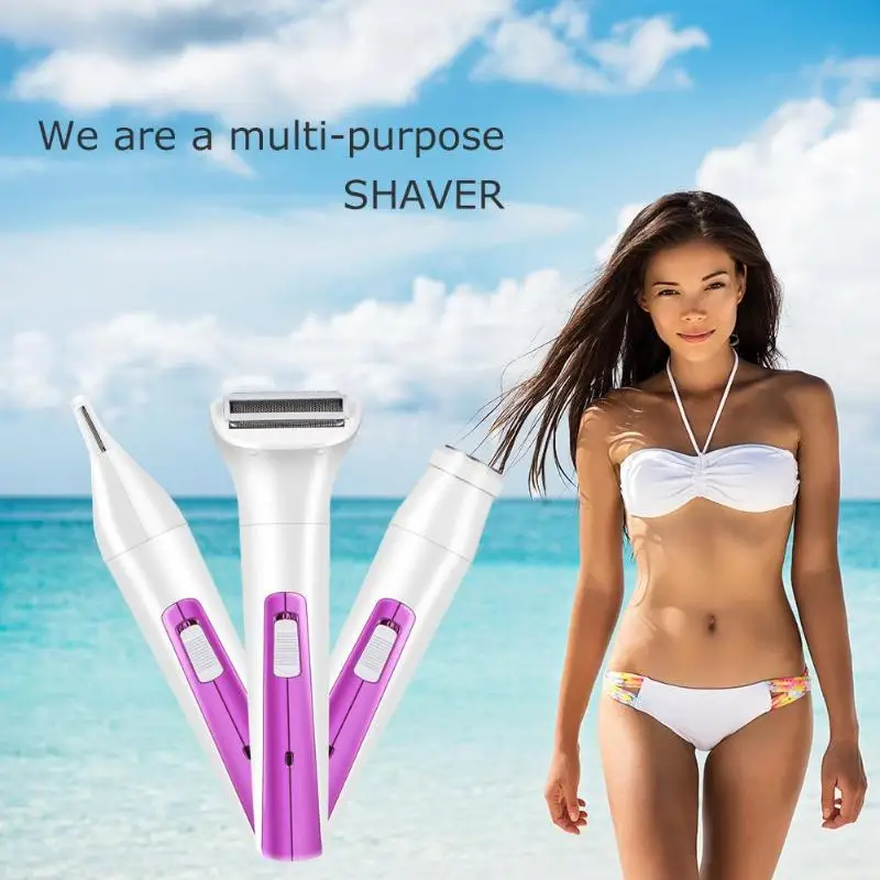 

Multifunction Women Electric Shaver Wool Device Lady Rechargeable Razor Female Epilator Eyebrow Nose Trimmer Hair Trimer