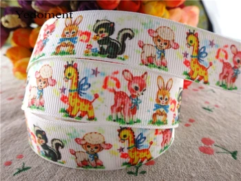 

17010131,New arrival 7/8" (22mm) 10 yards/lot animals printed grosgrain ribbons cartoon ribbon DIY hair bows
