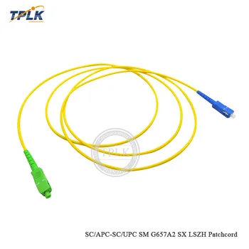 

High quality SC APC to SC UPC Fiber Patch Cable Simplex 100PCS 3M Diameter 0.9/2.0 3.0mm SM G657A2 Jumper