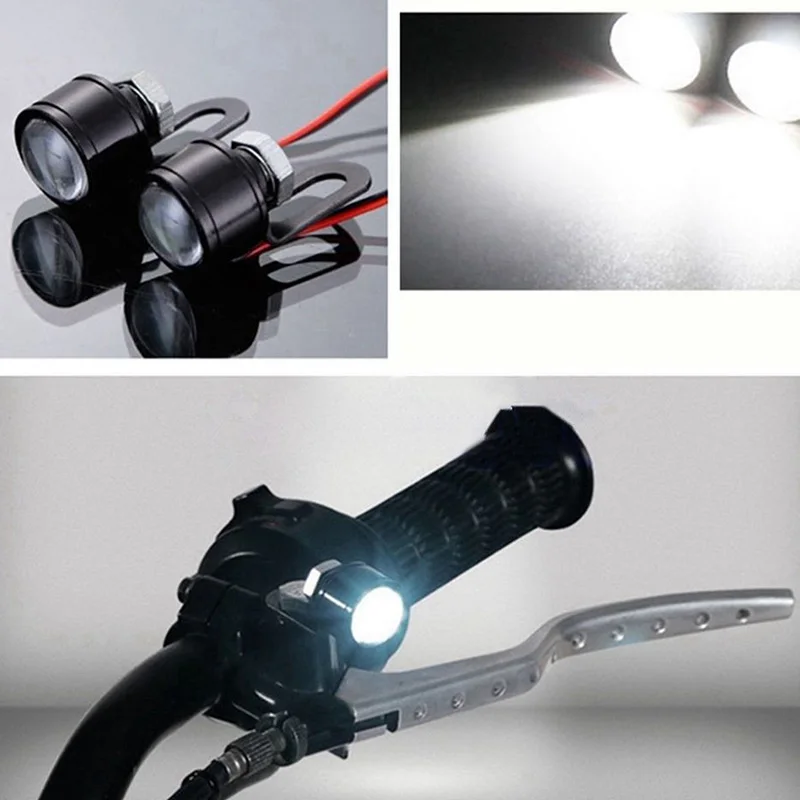 2 шт 120LM moto rcycle белый Светодиодный прожектор фара противотуманная фара лампа 21,5*20*47 мм аксессуары для мотоциклов Запчасти