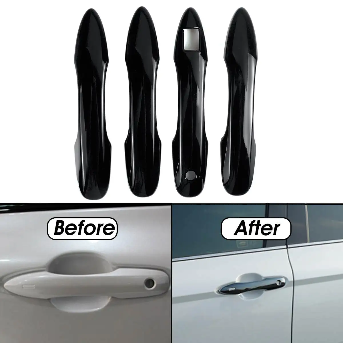 4 шт. черный автомобиль наружные дверные ручки крышки отделка украшения для Toyota Camry