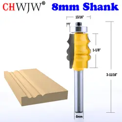 CHWJW 1 шт. 8 мм хвостовик 1-1/8 "Рамка для картины формовочный фрезерный бит Обрезка древесины фрезерный резак для резчик по дереву механические