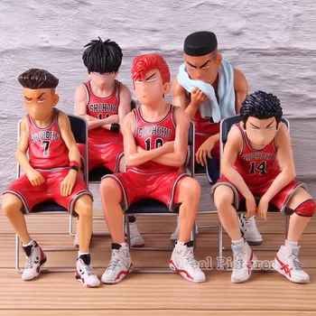 

Slam Dunk Figure Hanamichi Sakuragi Rukawa Kaede Mitsui Hisashi Miyagi Ryota Akagi Takenori GK Statue Collectible Model Toy