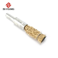 10 мм медное напыление стальная проволочная щетка ручка Тип кисть для полировки для Dremel роторный инструмент