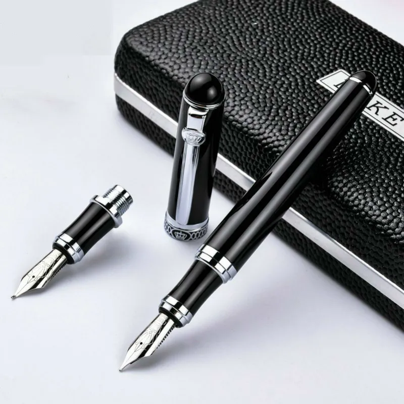 

High Quality Iraurita Business Fountain Pen Ink Pen NIB 0.5mm+0.8mm Full Metal Luxury Pens Caneta Stationery Signing Pen 03814