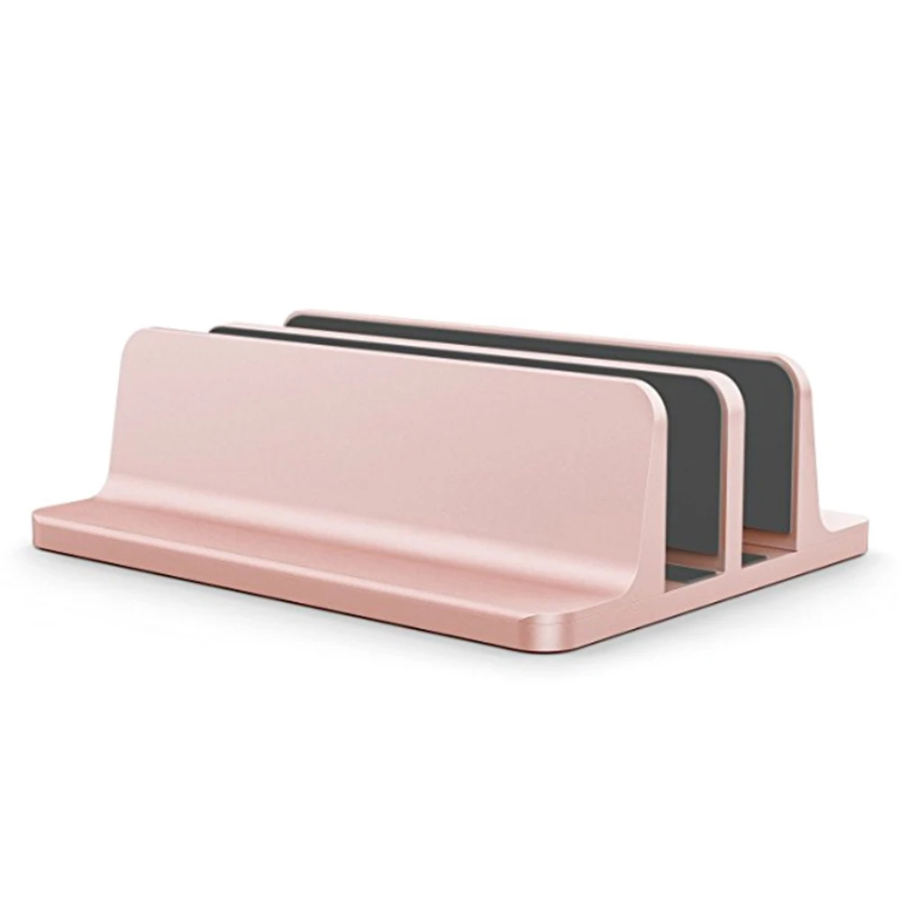 Notebook Holder Thickness Double Space Vertical Laptop Stand Base Desk Adjustable Aluminum Alloy Erected For MacBook For Surface Notebook Holder Thickness Double Space Vertical Laptop Stand Base Desk Adjustable Aluminum Alloy Erected For MacBook For Surface
