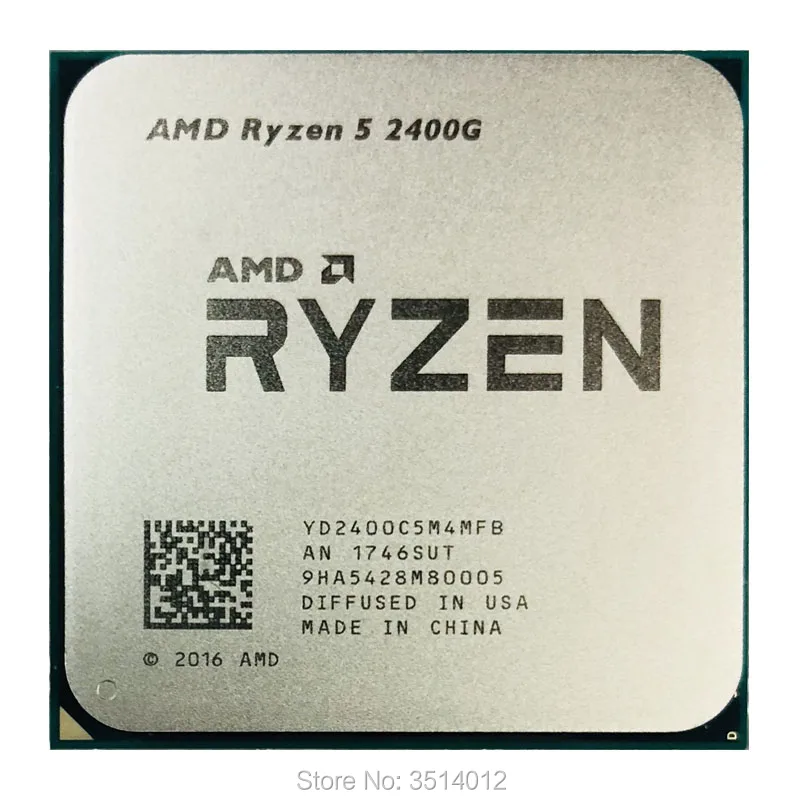 

AMD Ryzen 5 2400G R5 2400G 3.6 GHz Quad-Core Eight-Thread 65W CPU Processor YD2400C5M4MFB Socket AM4