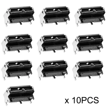 

Jimier 10pcs Receptacle Board Mount SMT Type 5.2mm Height Adapter vMicro USB 3.0 10pin Female Socket for USB Hard Disk