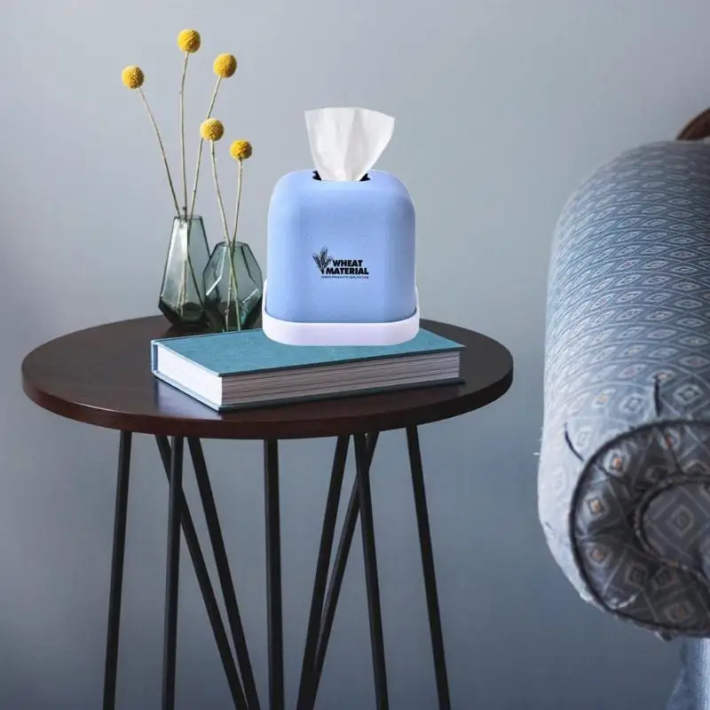 

Wheat Fiber Square Tissue Storage Box Napkin Holder Car Home Decor Paper Pumping Organizer Paper Storage Box New Europe style