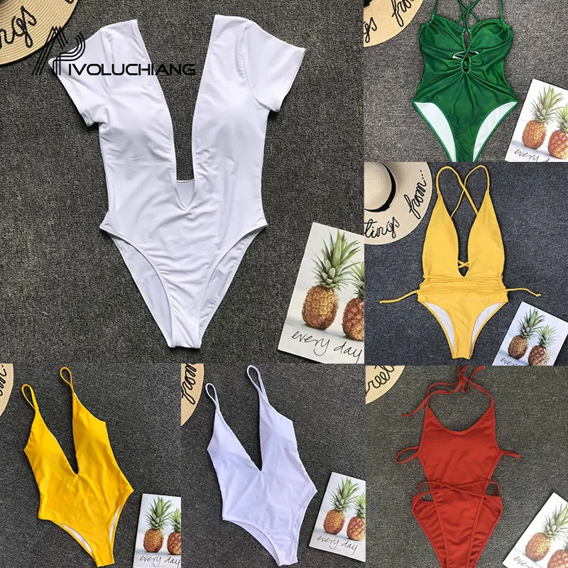 Женский купальный костюм Maillot De Bain Цельный купальник с открытой спиной монокини