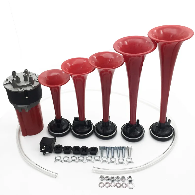 OHANEE 125db 12V 5 silver Dixie Car Trumpet air horns
