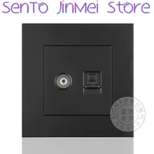 Computer Television Socket Panel 86 Type Two Position Wall Cable Socket Panel Cable TV Socket