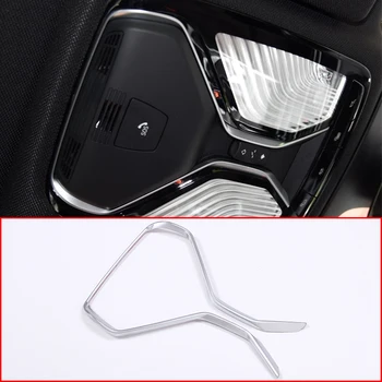 

For BMW 5 Series G30 2017 2018 For BMW X4 G02 2018 Car Accessory ABS Matte Silver Car Roof Reading Lamp Frame Trim 1 Pcs