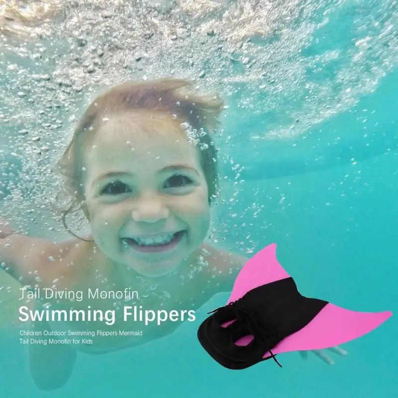 

Children Outdoor Swimming Flippers Mermaid Tail Diving Monofin for Kids