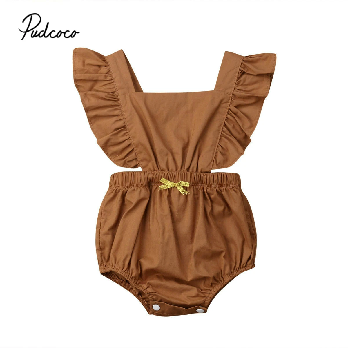 

2019 5 Color Cute Baby Girl Ruffle Solid Color Romper Jumpsuit Outfits Sunsuit for Newborn Infant Children Clothes Kid Clothing