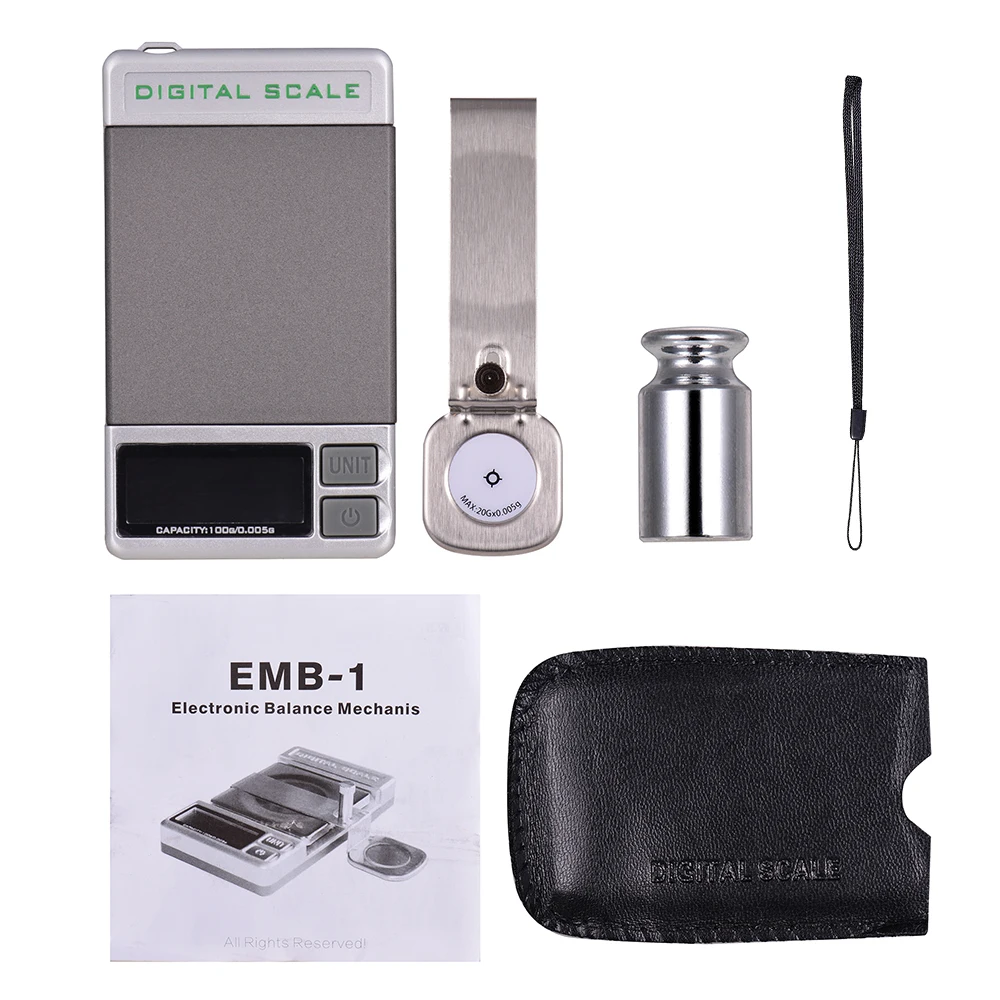 

Precision Turntable Phono LP Stylus Force Digital Scale Pressure Gauge Balance Mechanis 5 Digits LCD Display with Storage Bag