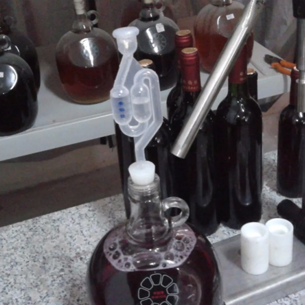 Полезные 17 см пробки для вина homebrew airlock grommet one way выхлопной воды уплотнение клапан пробки с пробкой Пиво Вино решений инструменты