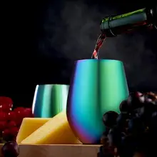 Радужная чашка для вина из нержавеющей стали, бокал для большого живота, пивная кружка, украшение для дня рождения, вечеринки, свадьбы