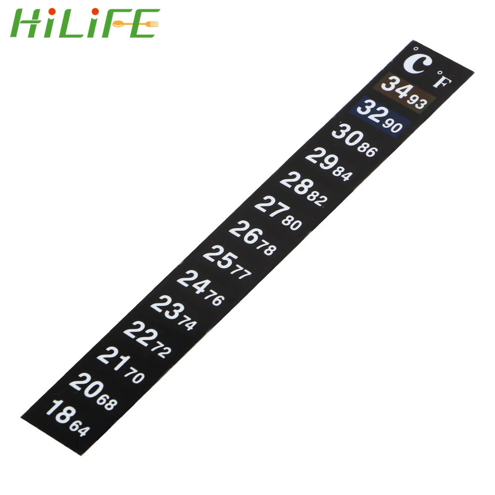 

HILIFE Temperature Sticker Aquarium Fahrenheit Thermometer Fish Tank Thermometer Digital Dual Scale 18-34 Degree Discoloration