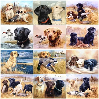 

HUACAN Diamond Painting Dog Animal Diamond Embroidery Sale Full Square Rhinestone Picture 5d Diy Diamond Mosaic DropShip