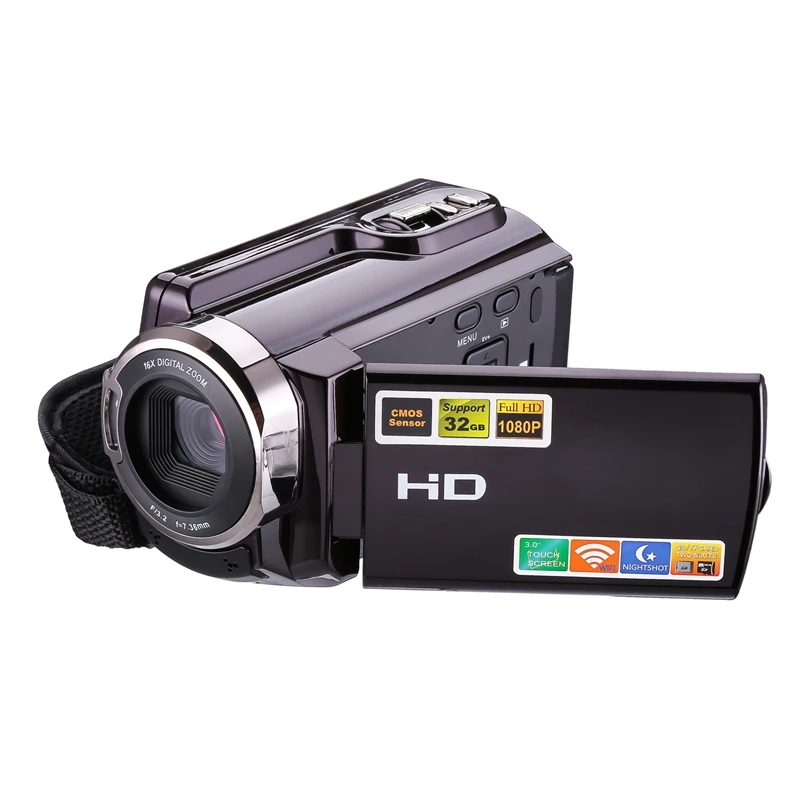 1080P 16X Hdv 5053Str портативная видеокамера Full Hd цифровой зум Цифровая рекордер Dvr с Wifi 8Mp