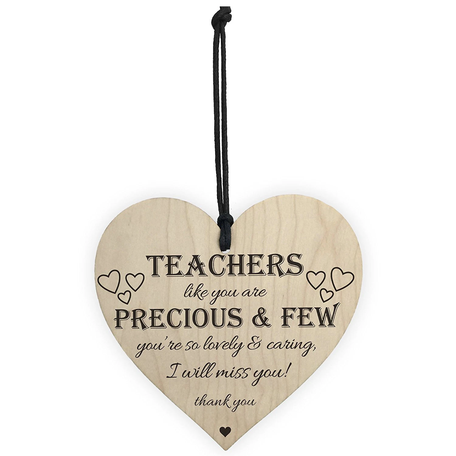 

Teachers Are Precious Wooden Hanging Heart Shabby Chic Thank You Plaque Gift