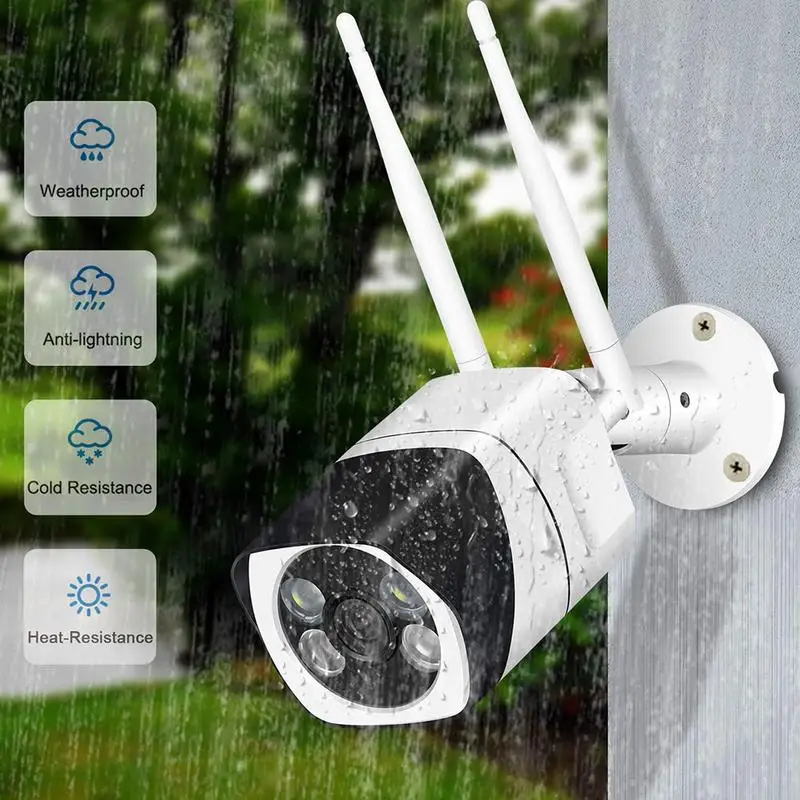 

Outdoor WiFi Security Camera 1080P Wireless IP Camera with Clear Night Vision Motion Detection
