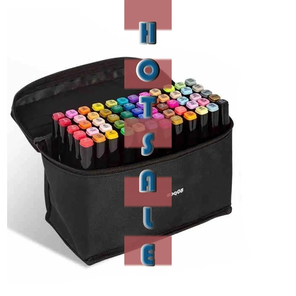 

On Sale SYU Three generations of pen set double head alcohol oily 60 and 80 color marker NOT