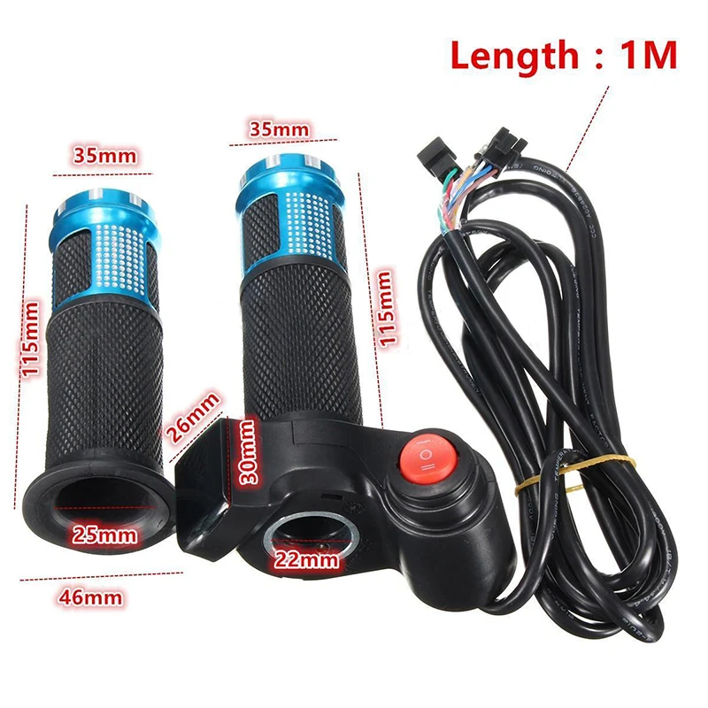 Sale 1 Pair Universal 24V 36V 48V E-Bike Electric Bicycle Digital Meter Handlebar Throttle For Electric Bicycle E-bike Accessories 5