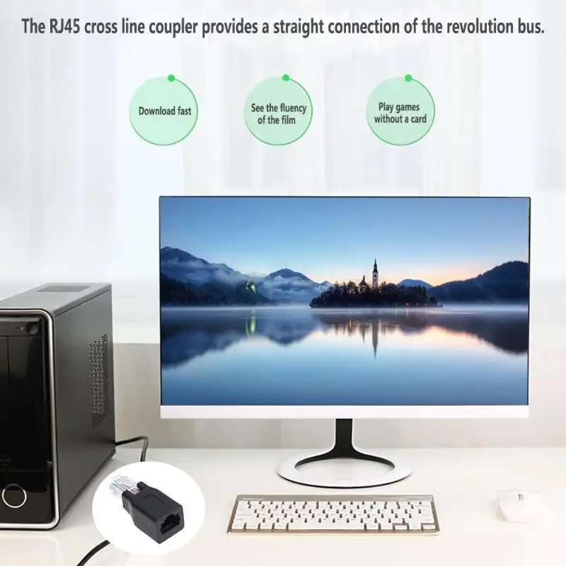 RJ45 папа мама CAT6 Разъем Lan Ethernet Сетевой удлинитель адаптер для