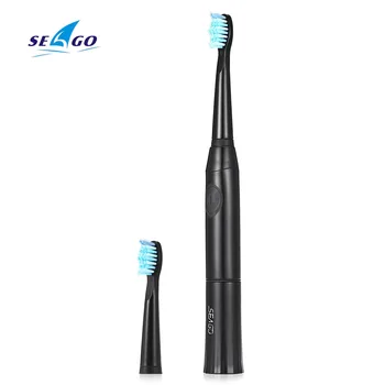 

SEAGO E2 Waterproof Sonic Vibrating Electric Toothbrush Battery Powered Flow Cleaning Toothbrush With 2 Brush Heads