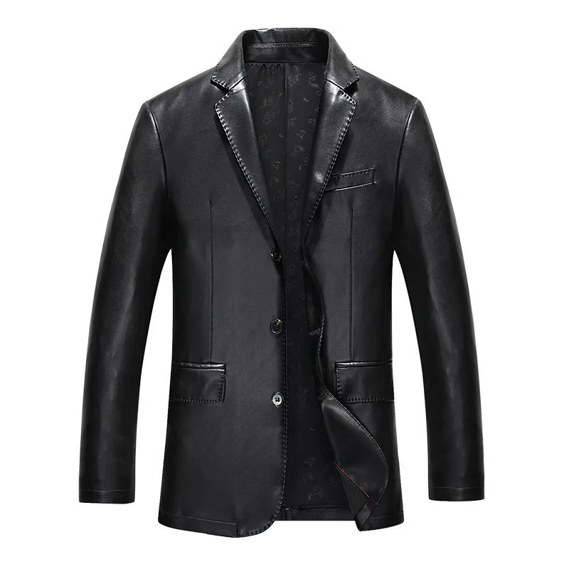 

Luxurious Brand Genuine Leather Jacket Men Slim Fit New Style Luxury Lapel Collar Male Leather Suits For Men Sheepskin Jacket