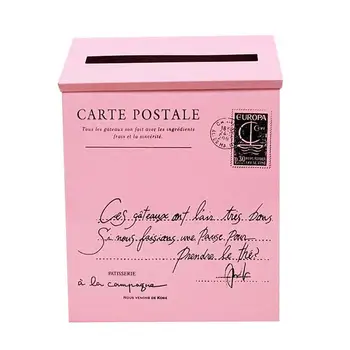 

7 Colors Vintage Metal Mail Box Case Metal Tin Newspaper Letter Mailbox Waterproof Post Box Lockable Box Garden Ornament
