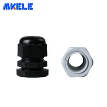 10 шт. M24x1.5 водонепроницаемый кабельный сальник черный, белый цвет IP68 Пластик разъем нейлоновые кабельные сальники винтовые соединения для 10-14 мм кабель