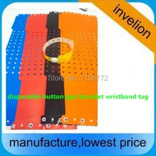 500 шт./лот пять цветов дополнительно Новое поступление посторонний чип запястье uhf метки водонепроницаемый большого радиуса действия одноразовый rfid браслет