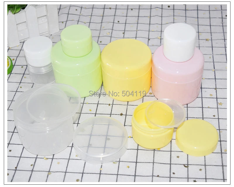 

10g Round Empty Plastic Cream Jar with Lids & Inner Cap, 10ml Plastic Jar Pot Cosmetic Container