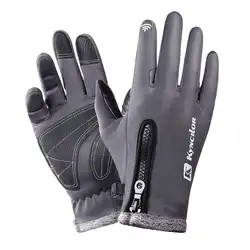 Professional Велоспорт Лыжный Спорт Зимние теплые водостойкие полный палец унисекс, для сенсорных экранов перчатки
