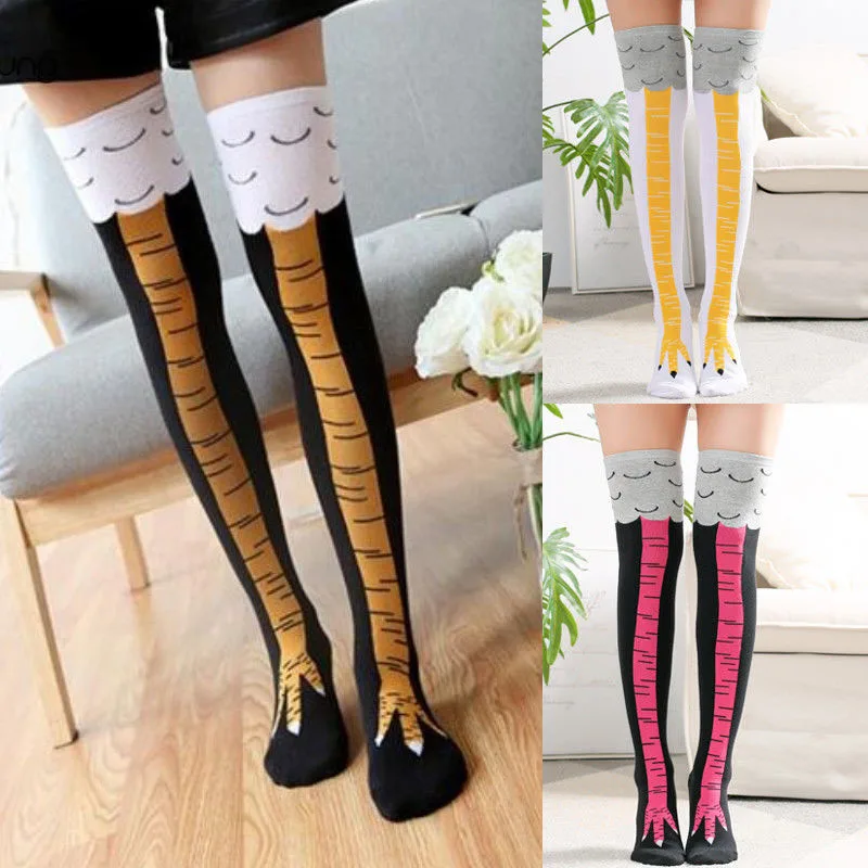 Brazil Flag Peace Womens Knee High Socks Winter Warm Boot Socks Tube Stockings