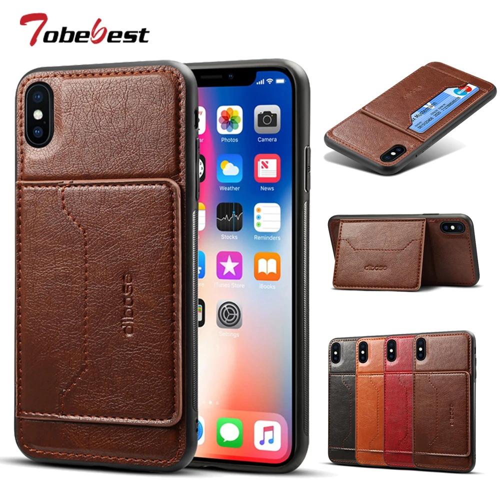 

Coque for iPhone XS MAX Case Multi Card Holders leather Cases for iPhone X XR XS 6 6S 7 8 Plus Back Cover Funda