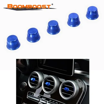 

for Benz C Class W205 2015 GLC Class X205 2016 5 pieces 2 colors Car Air Conditioning Vent Outlet Knob Switch Button Cover Cap