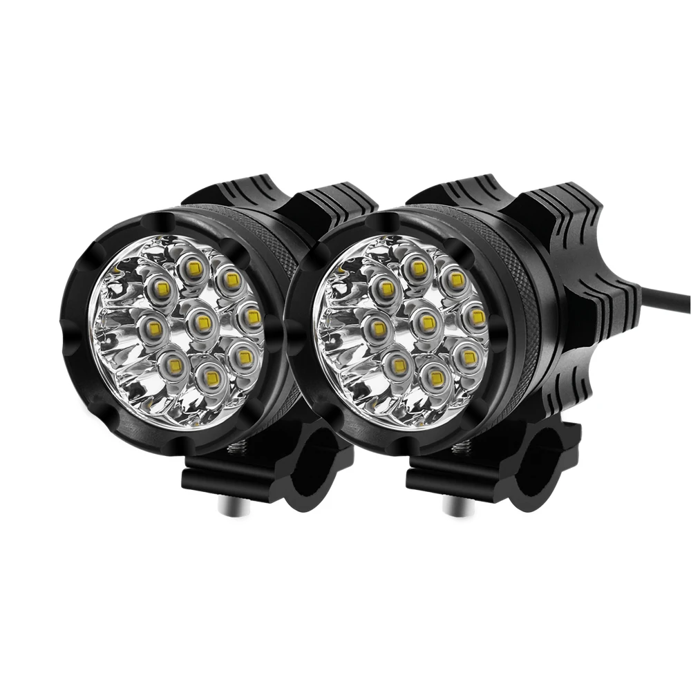 

2PCS CS - 738A3 Motorcycle LED Headlight 9 Lamp Beads 90W Motorcycle Lighting With Switch 5500lm Waterproof Headlight Bulbs