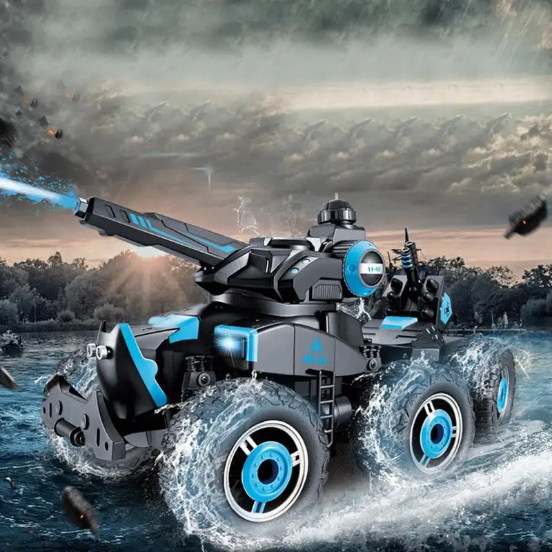

Remote Control Car Stunt Armor Cross-Country Remote Control Battle Tank Car Charging Spraying Car Model Off-Road Vehicle Toy