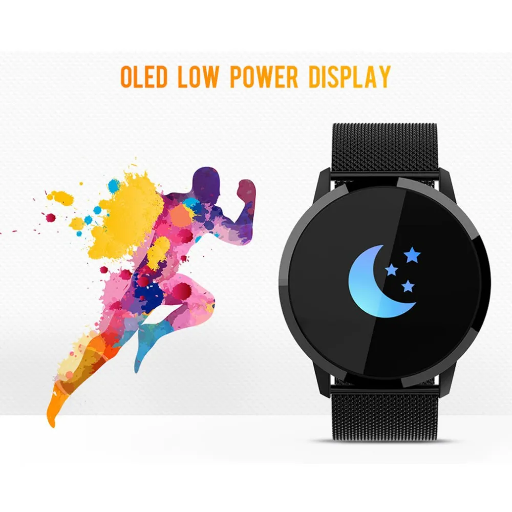 Rundoing Q8 OLED Bluetooth Smart Watch Stainless Steel Waterproof Wearable Device Smart watches Men Women Fitness Tracker Rundoing Q8 OLED Bluetooth Smart Watch Stainless Steel Waterproof Wearable Device Smart watches Men Women Fitness Tracker