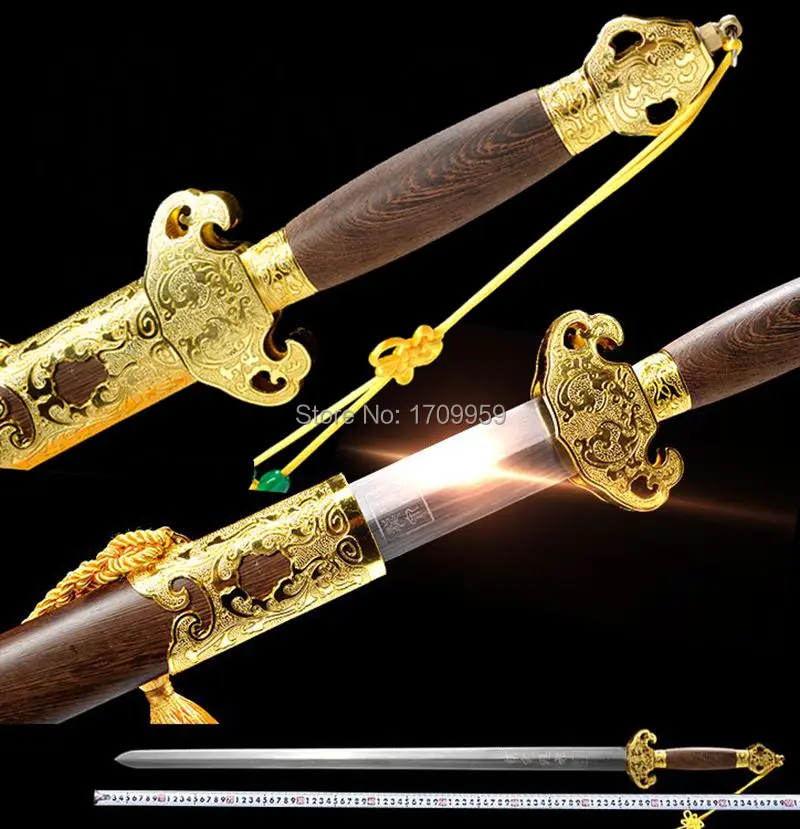 Китайская ручная работа домашний декор LongQuan счастливые мечи лезвие из 1060