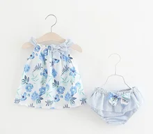 Conjuntos de verão Toddle Menina Floral Encabeça Romper Shorts Calças Da Menina do Algodão Do Bebê Recém-nascido Roupas de Verão