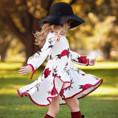 

UK Toddler Kids Baby Girl Flower Party Pageant Princess Swing Tutu Dress Clothes