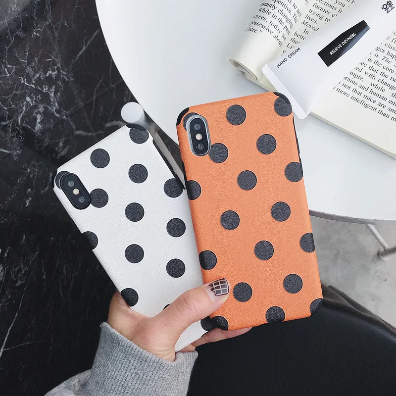 Polka Dot Pattern Silicone Case for Apple X/Xs Cool Scrub Phone Soft Female Models Defender Cover |