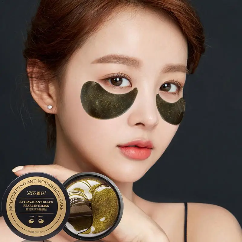 Black Pearl Gold Gel Eye Mask Hydrating Collagen Eye Mask 60pcs Gel