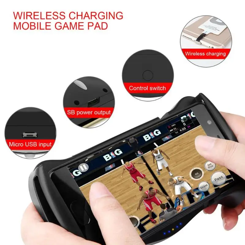 

New 3 in 1 Wireless Charger Power Bank 10000mAh Fast Charger Mobile Game Controllers Gamepad for iPhone X 8 Plus High Quality